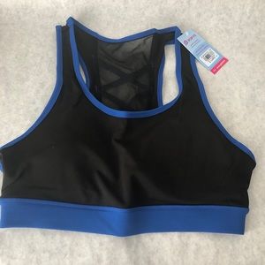 PopFit Top Size XL Black Blue Comfort Activewear